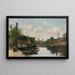 Kanal in Rotterdam - Eugène Boudin — gerahmtes Bild an der Wand