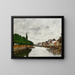 Kanal in der Umgebung von Brüssel - Eugène Boudin — gerahmtes Bild an der Wand