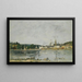 Caudebec-en-Caux, die Seine-Uferpromenade - Eugène Boudin — gerahmtes Bild an der Wand