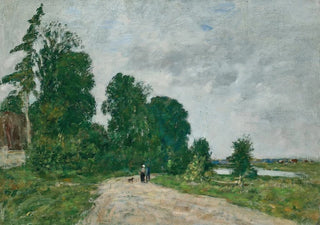 Eugne Boudin - Chemin anim bord de rivire.webp