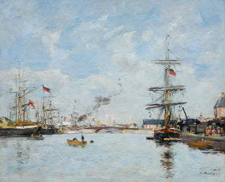 Deauville, der Mare Haute-Becken - Eugène Boudin — Ansicht des Kunstwerks