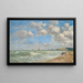 Deauville, der steigende Meeresspiegel am Strand - Eugène Boudin — gerahmtes Bild an der Wand