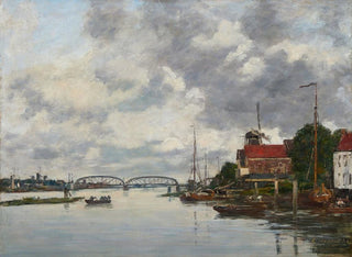 Eugne Boudin - Dordrecht Pont sur la Meuse.webp