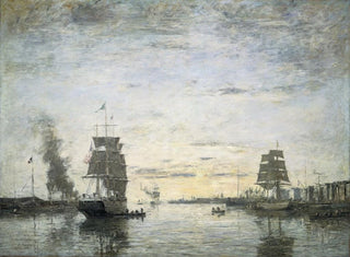 Eingang des Hafens, Le Havre - Eugène Boudin — Ansicht des Kunstwerks