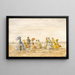 Figuren am Strand von Trouville - Eugène Boudin — gerahmtes Bild an der Wand