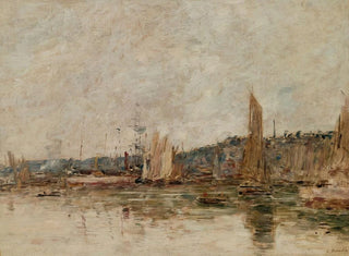 Eugne Boudin - Honfleur Le Port Le Matin.webp