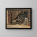 Bretonisches Innenraum-Gemälde, Aquarell - Eugène Boudin — gerahmtes Bild an der Wand