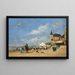 Die Strand von Trouville - Eugène Boudin — gerahmtes Bild an der Wand