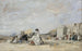 Dame in Weiß am Strand von Trouville - Eugène Boudin — Ansicht des Kunstwerks