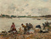 Laveuses am Ufer der Touques - Eugène Boudin — Ansicht des Kunstwerks