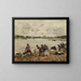 Laveuses am Ufer der Touques - Eugène Boudin — gerahmtes Bild an der Wand