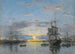 Le Havre, der Vorhafen bei Sonnenuntergang - Eugène Boudin — Ansicht des Kunstwerks