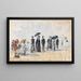 Les Crinolines - Eugène Boudin — gerahmtes Bild an der Wand