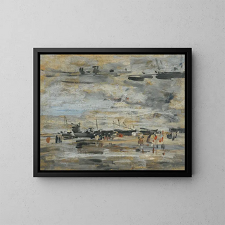 Mare Basse étude - Eugène Boudin — gerahmtes Bild an der Wand