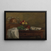 Stillleben mit umgestelltem Eierbecher - Eugène Boudin — gerahmtes Bild an der Wand