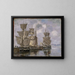 Schiffe im Hafen von Honfleur - Eugène Boudin — gerahmtes Bild an der Wand