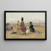 am Strand, Trouville - Eugène Boudin — gerahmtes Bild an der Wand