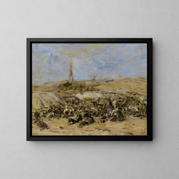 Pardon de Sainte-Anne-la-Palud - Eugène Boudin — gerahmtes Bild an der Wand