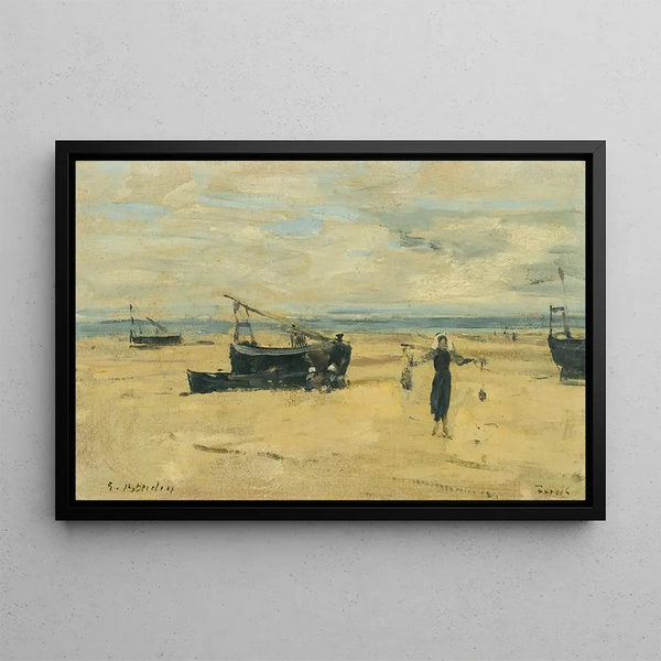 Strände gescheitert - Eugène Boudin — gerahmtes Bild an der Wand