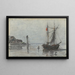 Rade in der Umgebung von Honfleur - Eugène Boudin — gerahmtes Bild an der Wand