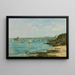 Rivage Douarnenez Fischerboote in der Bucht - Eugène Boudin — gerahmtes Bild an der Wand