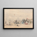 Strandszene Deauville - Eugène Boudin — gerahmtes Bild an der Wand