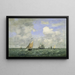 Schiffe und Segelschiffe Verlassen Le Havre - Eugène Boudin — gerahmtes Bild an der Wand