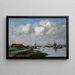 Der Fluss Schelde in Antwerpen - Eugène Boudin — gerahmtes Bild an der Wand