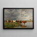 Herde beim Tränken - Eugène Boudin — gerahmtes Bild an der Wand