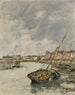 Trouville, der Hafen, Ebbe - Eugène Boudin — Ansicht des Kunstwerks