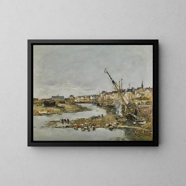 Trouville, der Hafen - Eugène Boudin — gerahmtes Bild an der Wand