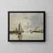 Trouville, die Piers bei Flut - Eugène Boudin — gerahmtes Bild an der Wand