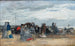 Trouville Strand Szene (Konfliktfall) - Eugène Boudin — Ansicht des Kunstwerks