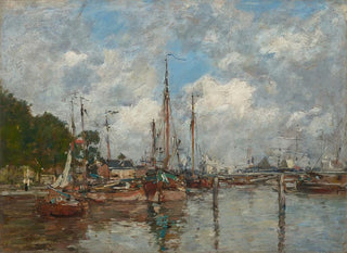 Ein Ecke des Hafens in Trouville - Eugène Boudin — Ansicht des Kunstwerks