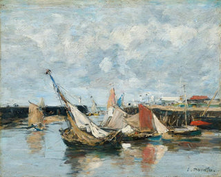 Barques à Trouville, marée basse - Eugène Boudin — Ansicht des Kunstwerks