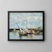 Barques à Trouville, marée basse - Eugène Boudin — gerahmtes Bild an der Wand
