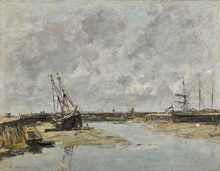 Trouville, die Piers bei Ebbe - Eugène Boudin — Ansicht des Kunstwerks