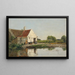 Ein Ecke eines Bauernhofs in der Umgebung von Dunkerque - Eugène Boudin — gerahmtes Bild an der Wand