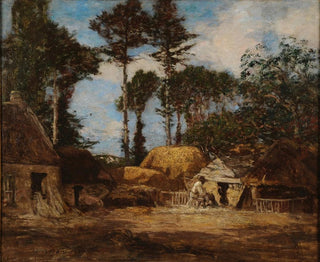 Eine Farm in der Bretagne - Eugène Boudin — Ansicht des Kunstwerks