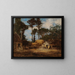 Eine Farm in der Bretagne - Eugène Boudin — gerahmtes Bild an der Wand