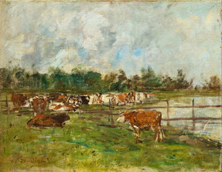 Kühe auf der Wiese - Eugène Boudin — Ansicht des Kunstwerks