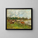 Kühe auf der Wiese - Eugène Boudin — gerahmtes Bild an der Wand