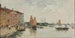 Venedig, das Ufer und die Kirche San Biagio - Eugène Boudin — Ansicht des Kunstwerks