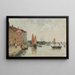 Venedig, das Ufer und die Kirche San Biagio - Eugène Boudin — gerahmtes Bild an der Wand