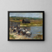 Laveuses am Teichufer - Eugène Boudin — gerahmtes Bild an der Wand