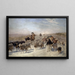 La Descente des troupeaux - Eugène Burnand — gerahmtes Bild an der Wand