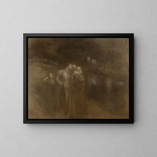 Die jungen Mütter - Eugène Carrière — gerahmtes Bild an der Wand