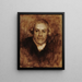 Portrait von Edmond de Goncourt 1822-1896 Schriftsteller - Eugène Carrière — gerahmtes Bild an der Wand