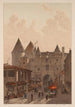 Großes Châtelet Gemälde Ansicht vom Saint-Denis-Straße - Eugène Ciceri — Ansicht des Kunstwerks