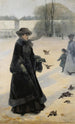 Wintermorgen in den Gärten der Tuileries Paris - Eugène Clary — Ansicht des Kunstwerks
